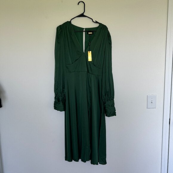 Alexia Admor Elysa Midi Dress Emerald Green - Picture 3 of 10